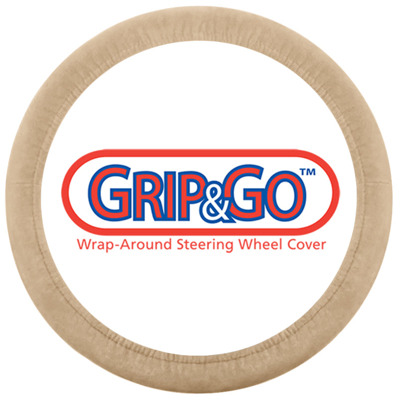 Grip&Go™ Brushed Suede Stretch-On Steering Wheel Cover