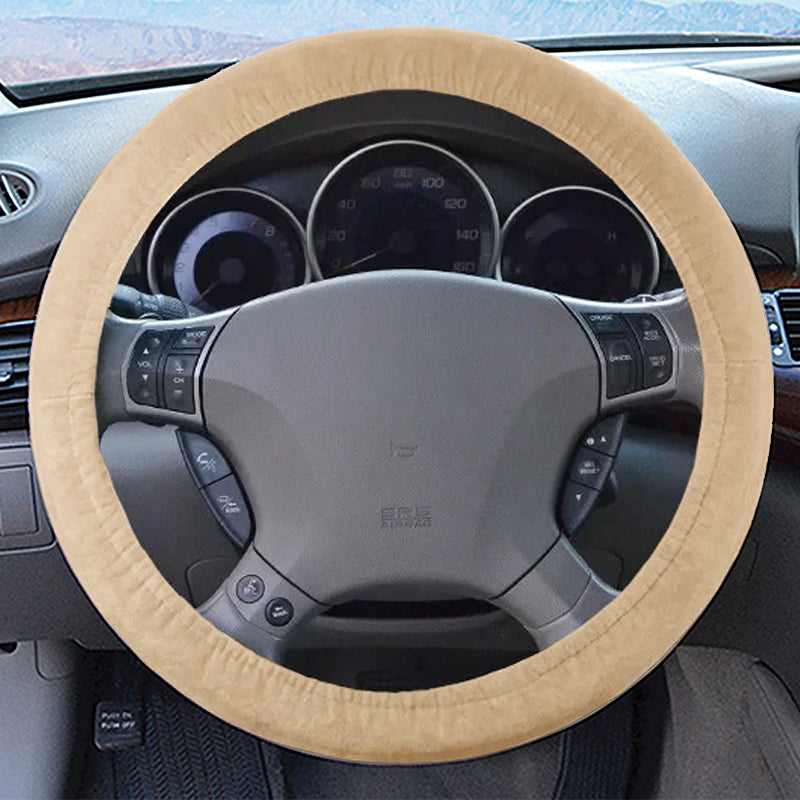 Grip&Go™ Brushed Suede Stretch-On Steering Wheel Cover