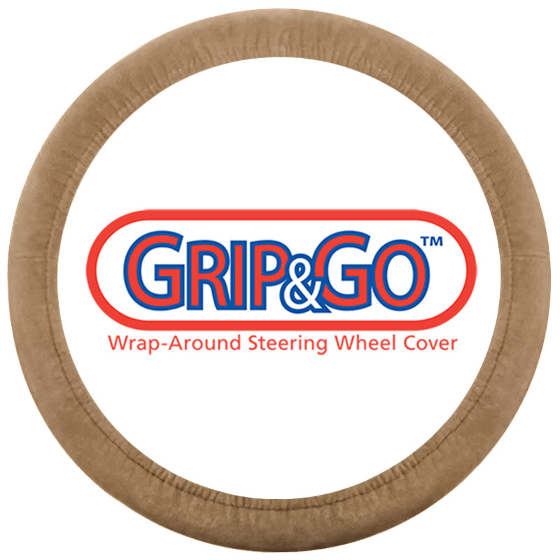 Grip&Go™ Brushed Suede Stretch-On Steering Wheel Cover