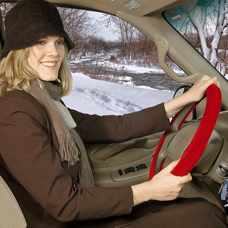 Grip&Go™ Velour Stretch-On Steering Wheel Cover