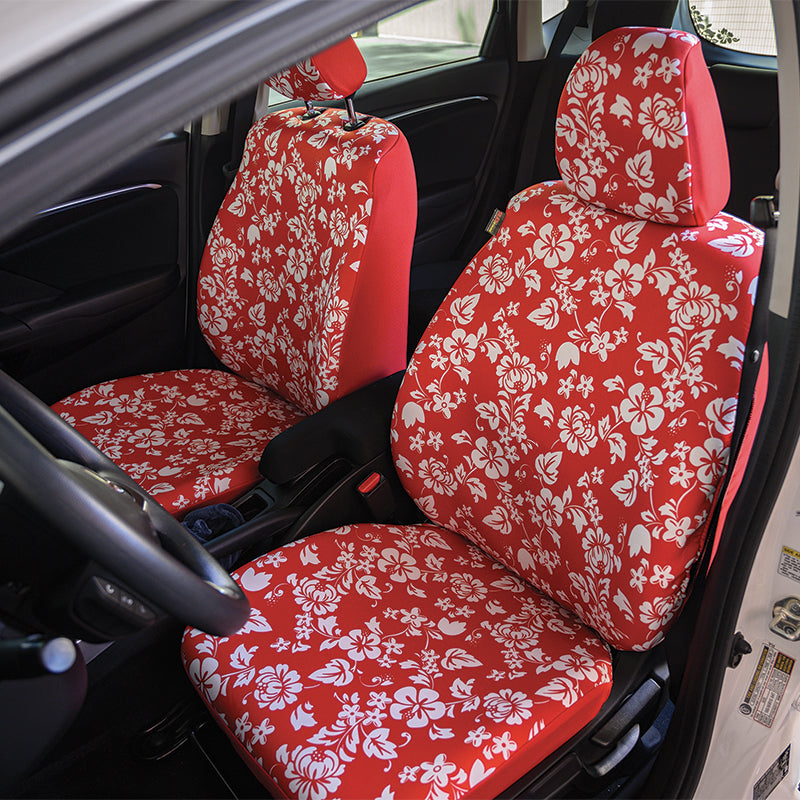 Hawaiian Red Hibiscus Solid seat covers