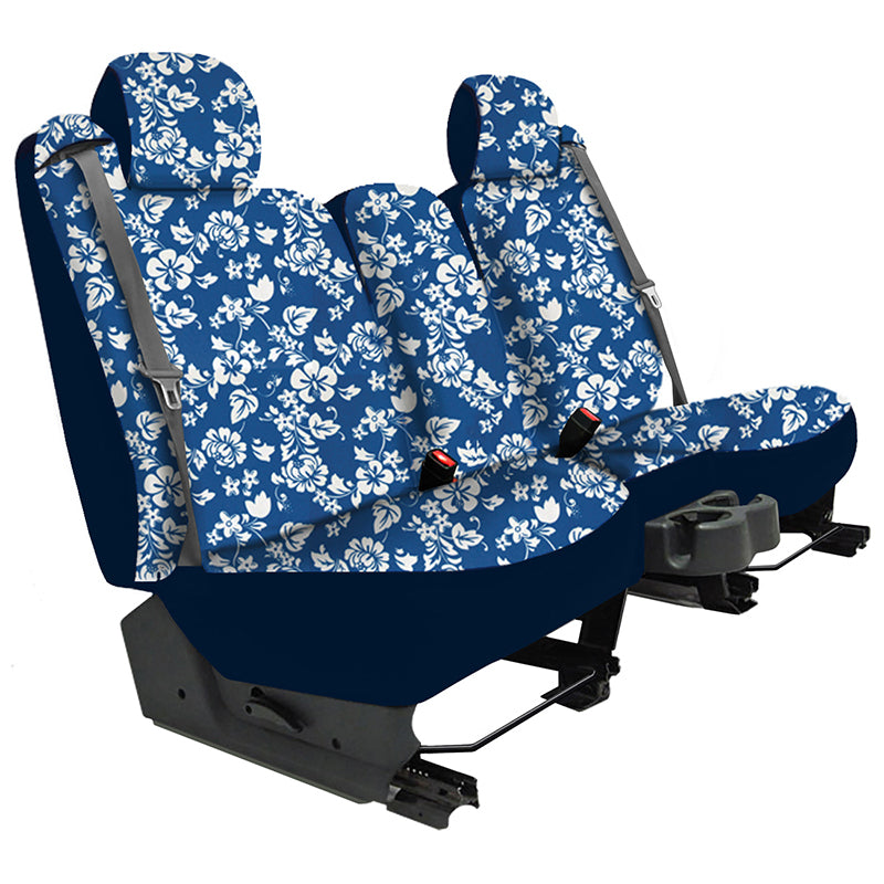 Hibiscus Blue Solid Seat Designs Seat Covers example