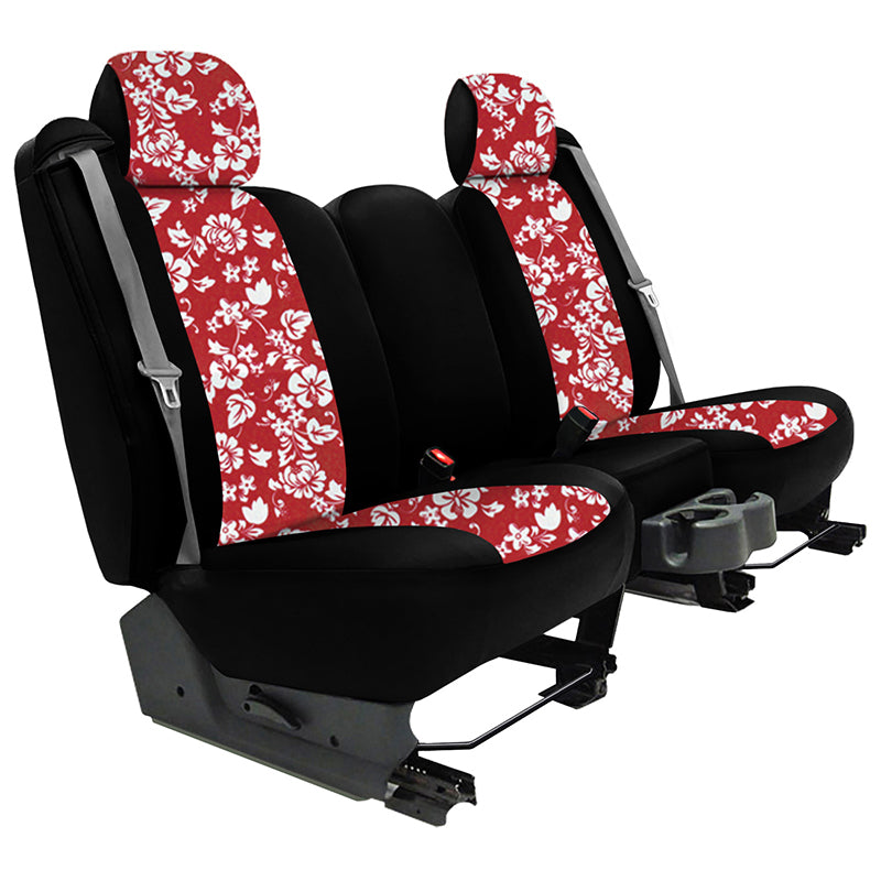 Hibiscus Red 2-Tone Seat Designs Seat Covers example