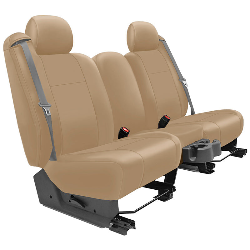 Seat Décor Leatherette Beige Solid seat cover example