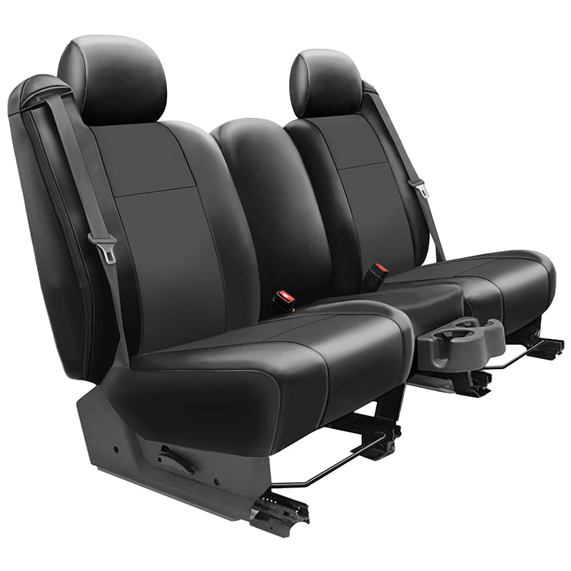 Seat Décor Leatherette Black Solid seat cover example
