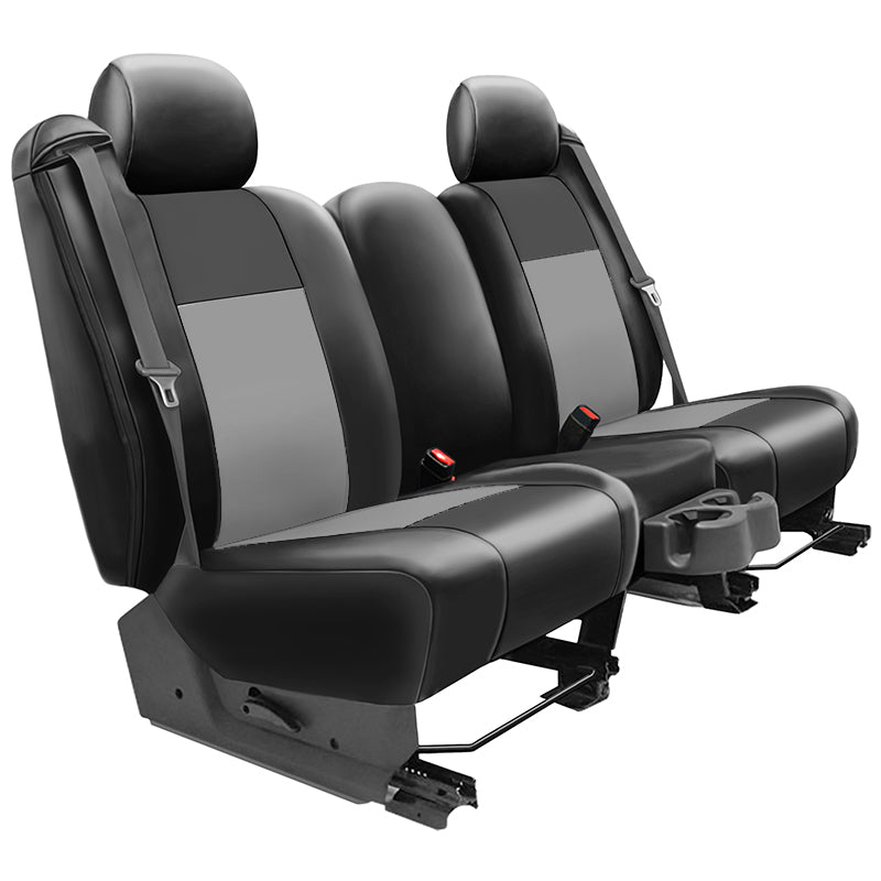 Seat Décor Leatherette Gray 2-Tone seat cover example