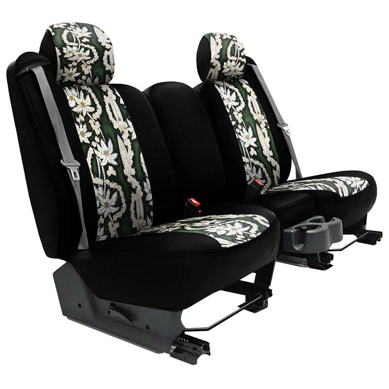 Hawaiian Surf City Green 2-Tone seat covers example