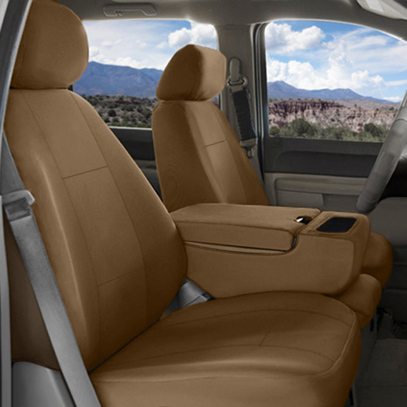 Seat Designs Kingston Tan with console passenger side, mountains in background