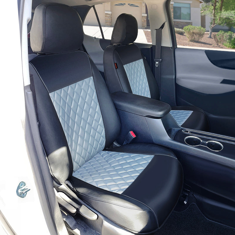 Leatherette Diamond Gray 2-Tone seat covers in an Equinox