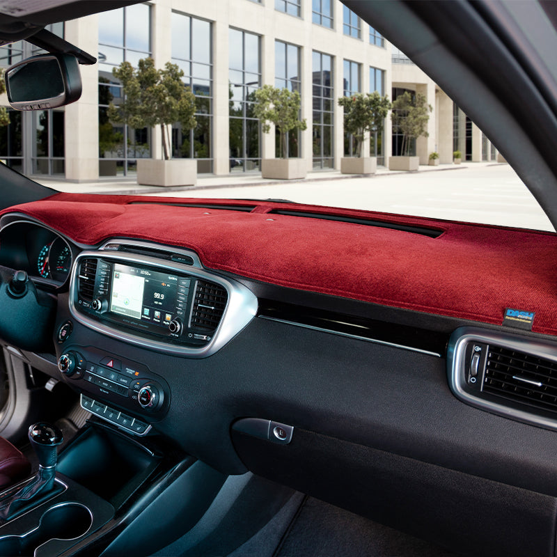 Plush Velour Red Dash Cover