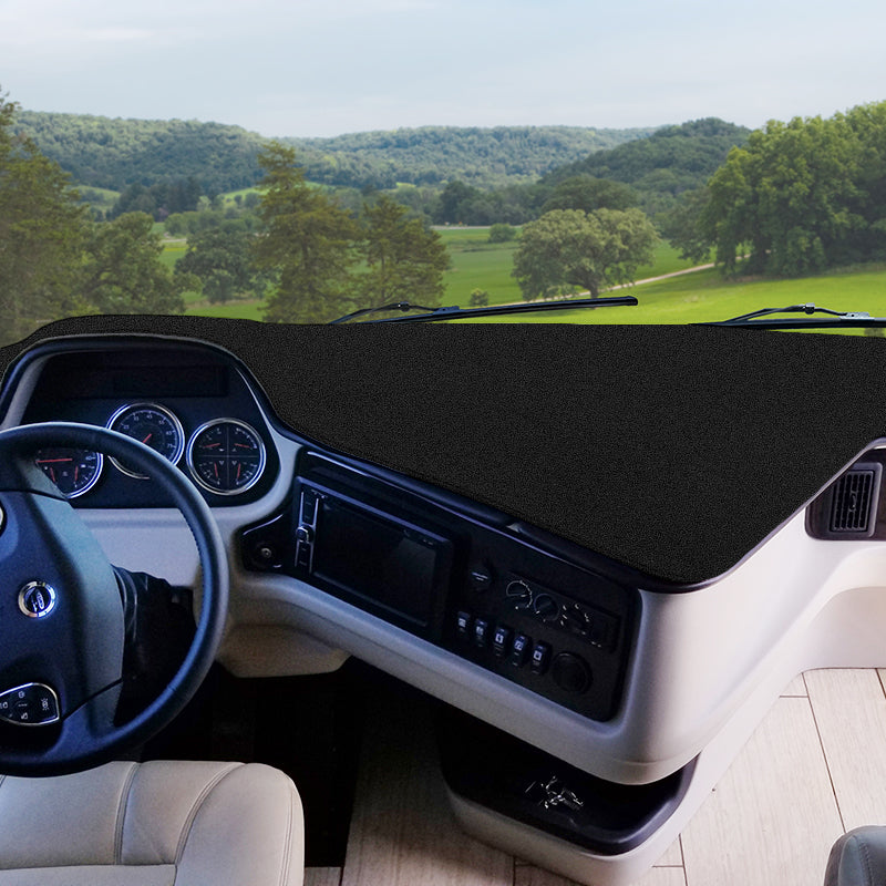 RV Dash Cover Poly Carpet Black