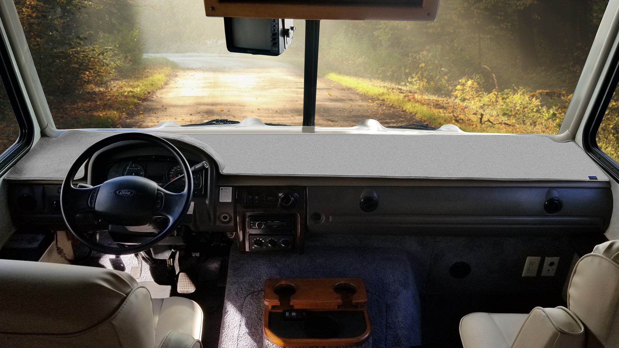 Gray RV Dash Cover for 2007 Fleetwood Flair