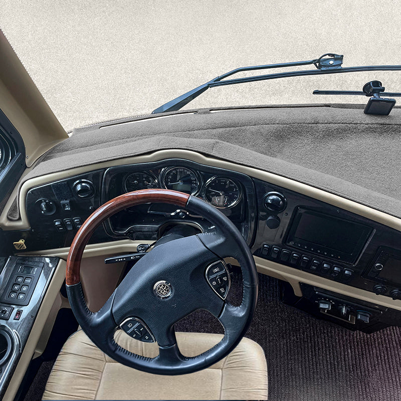 Charcoal RV Dash Cover for a 2015 Tiffin Allegro Bus 