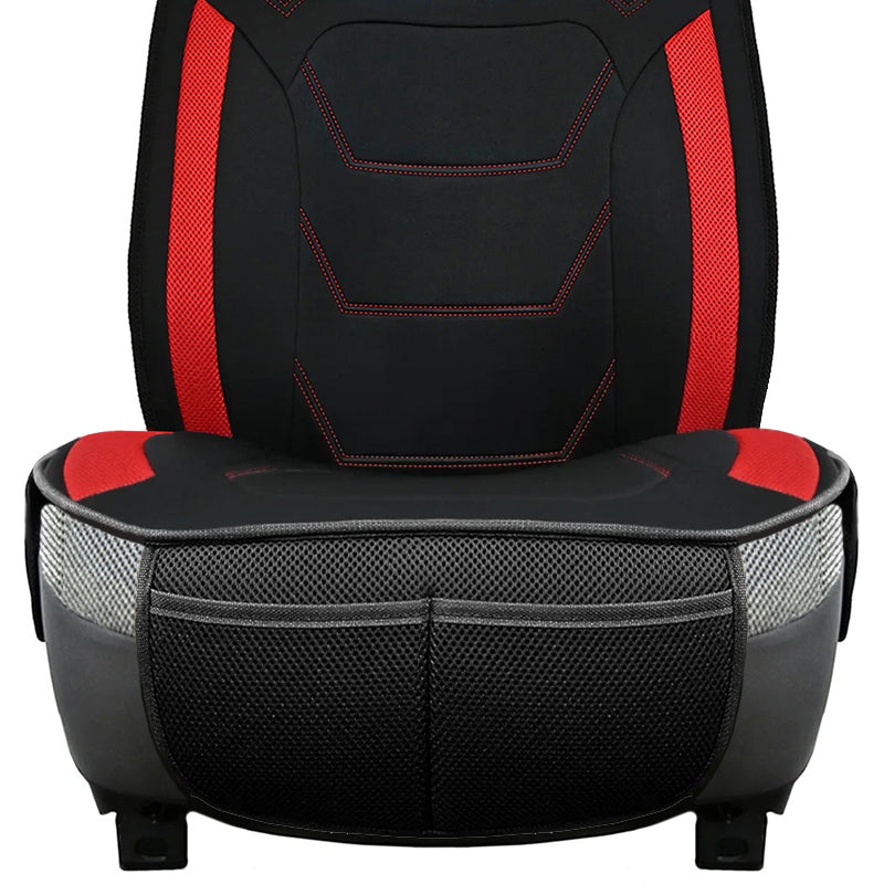 Red Seat Topper front pockets detail