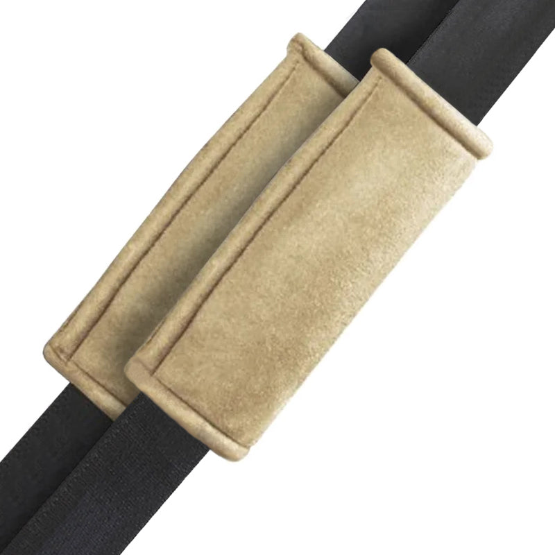 Seat Belt Cushion Tan Twin Pack