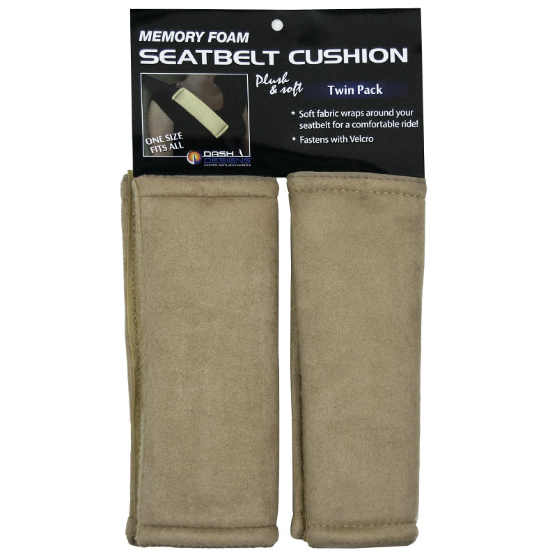 Seat Belt Cushion Tan Twin Pack