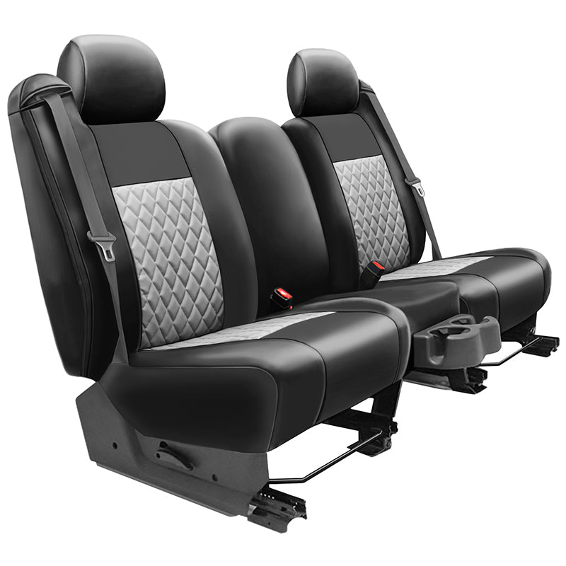 Seat Décor Leatherette Diamond Gray2-Tone seat cover example