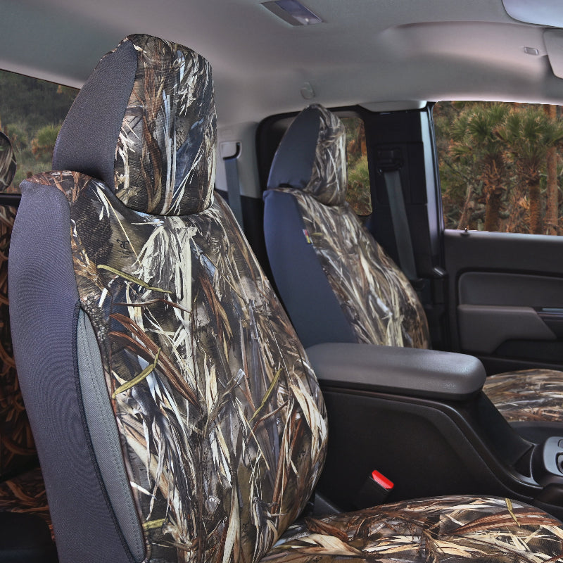 Seat Designs TrueTimber DRT Camo seat covers seen from passenger side