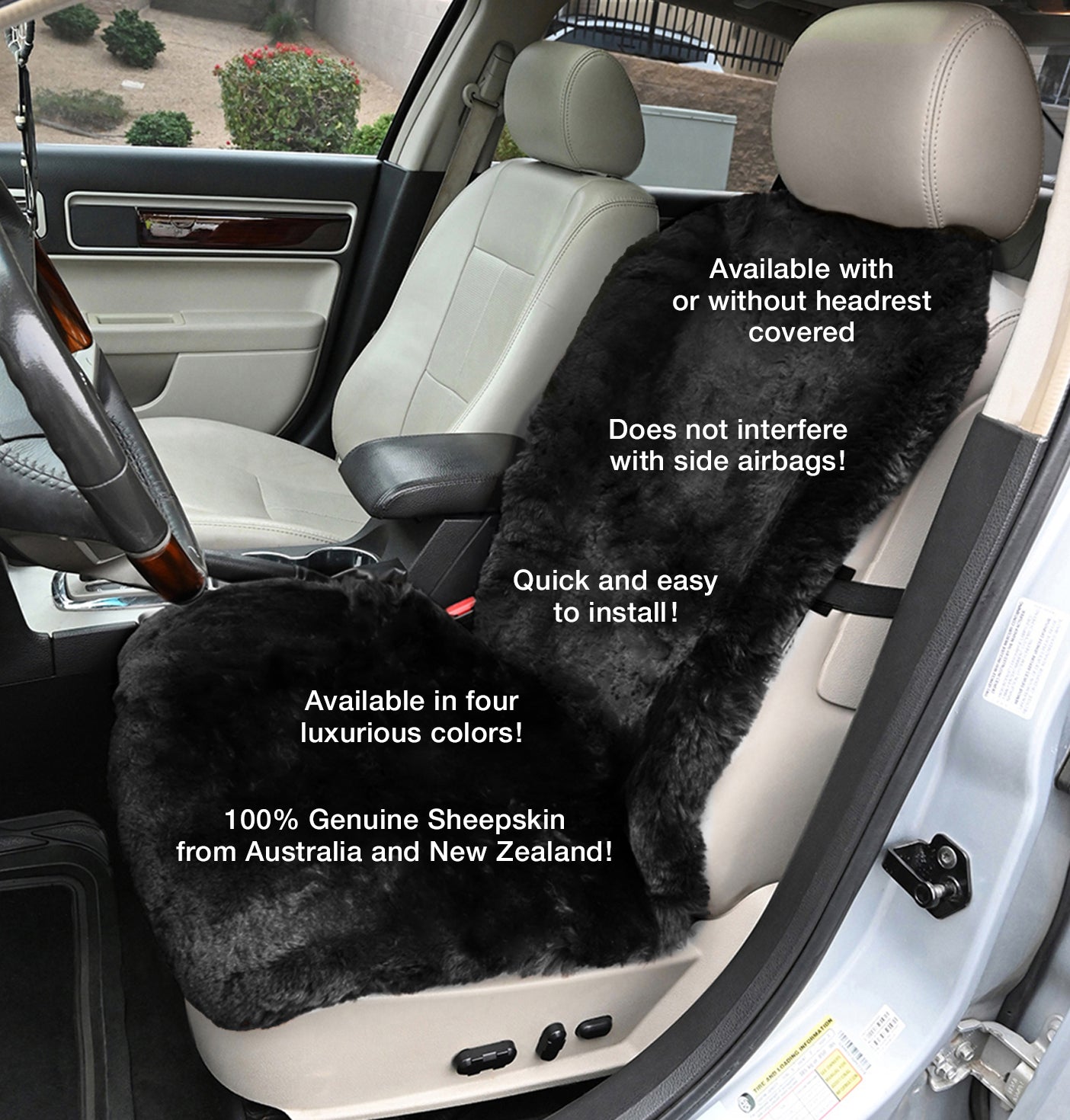 Seat Topper Sheepskin Seat Covers