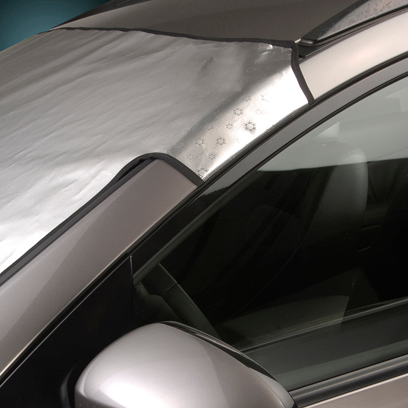 SnowShade flap tucked into car door