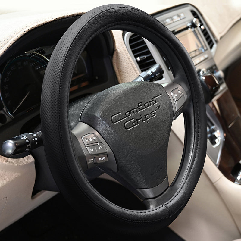 Sport Grip Black steering wheel cover left side view