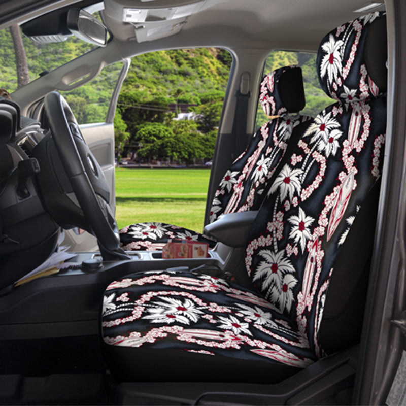 Surf City Black Solid seat covers in car