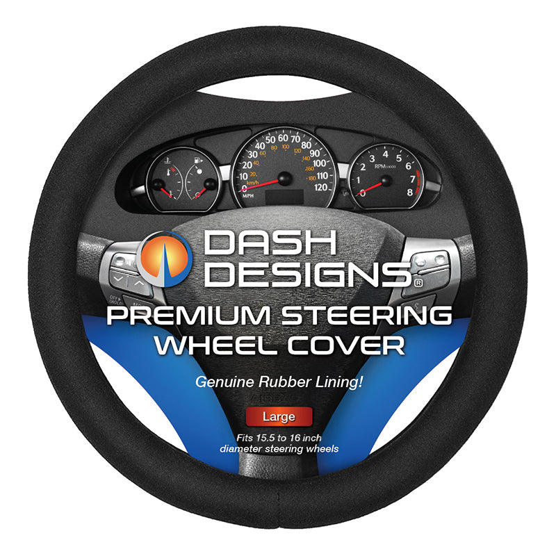 Ultra Plush Black Large steering wheel cover