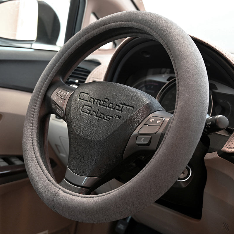 Ultra Plush Black steering wheel cover right side